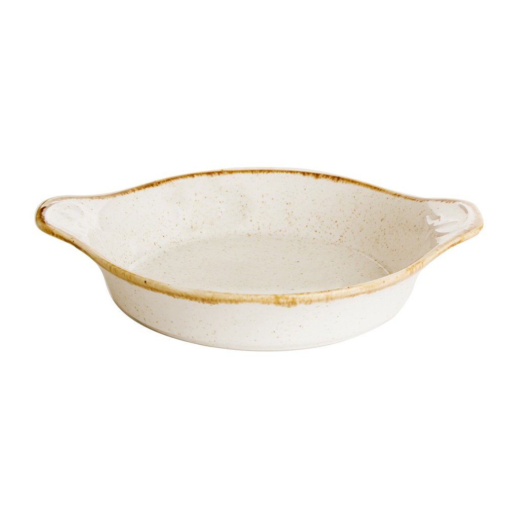 תבנית עגולה עם ידיות 17 ס"מ להקרמה בז' PORLAND