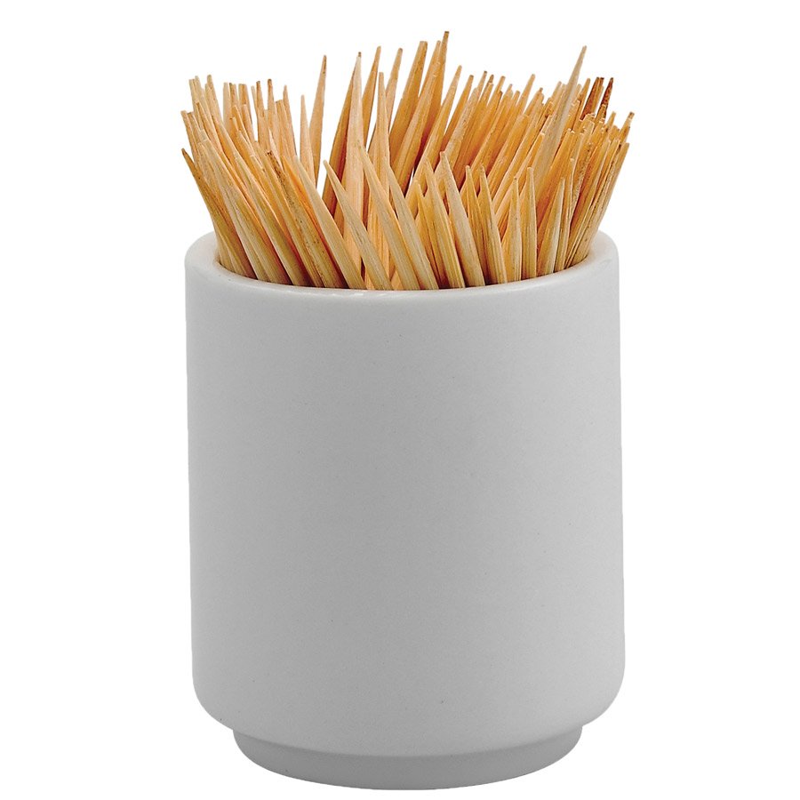 כלי לקיסמים פורצלן לבן 5.5X4 ס”מ Jaguar