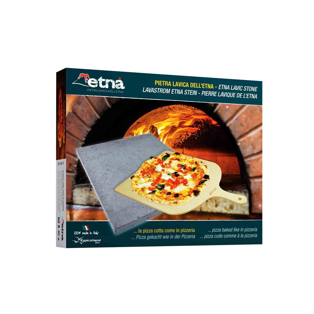 אבן שמוט להכנת פיצה + קרש להכנסת/הוצאת פיצה מהתנור MADE IN ITALY