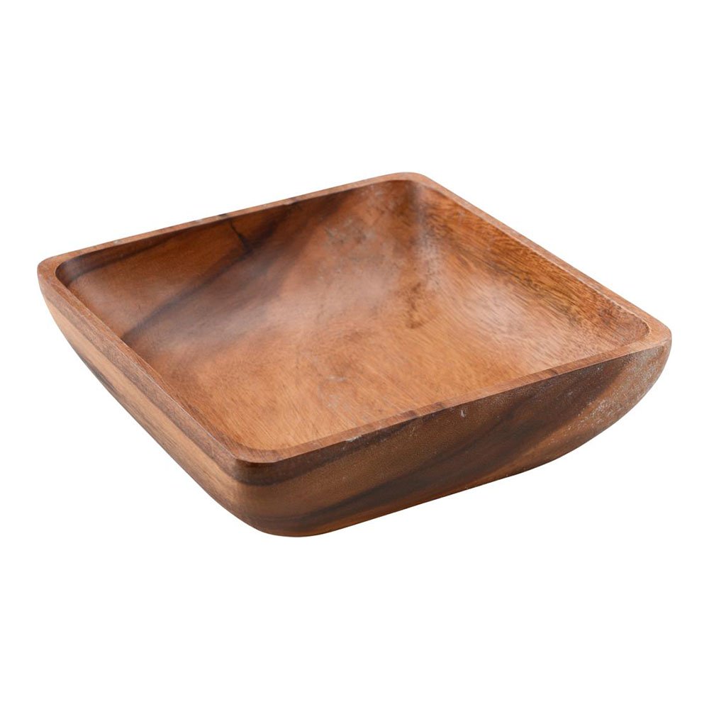 קערה מרובעת עץ מלא 26X8 ס"מ