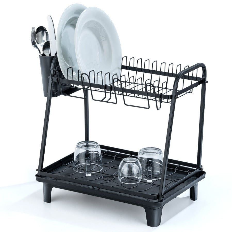 מתקן דו קומתי לייבוש כלים DRYZONE שחור 46.3X29.3X40.6 ס"מ