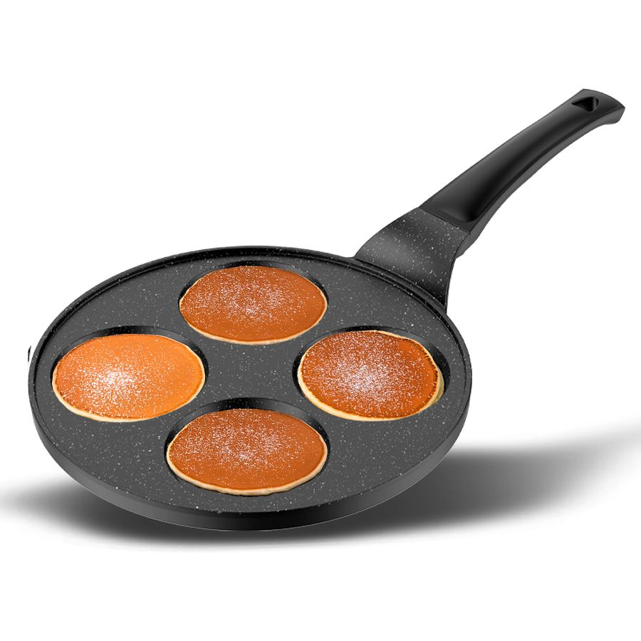 מחבת פנקייק 26 ס”מ 4 שקעים BLACK MARBLE שחור