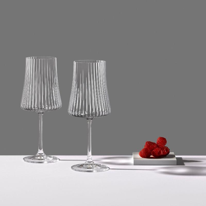 סט 6 כוס יין - בוהמיה קריסטל אקסטרה אופטיק פסים 460 מ"ל CRYSTALEX