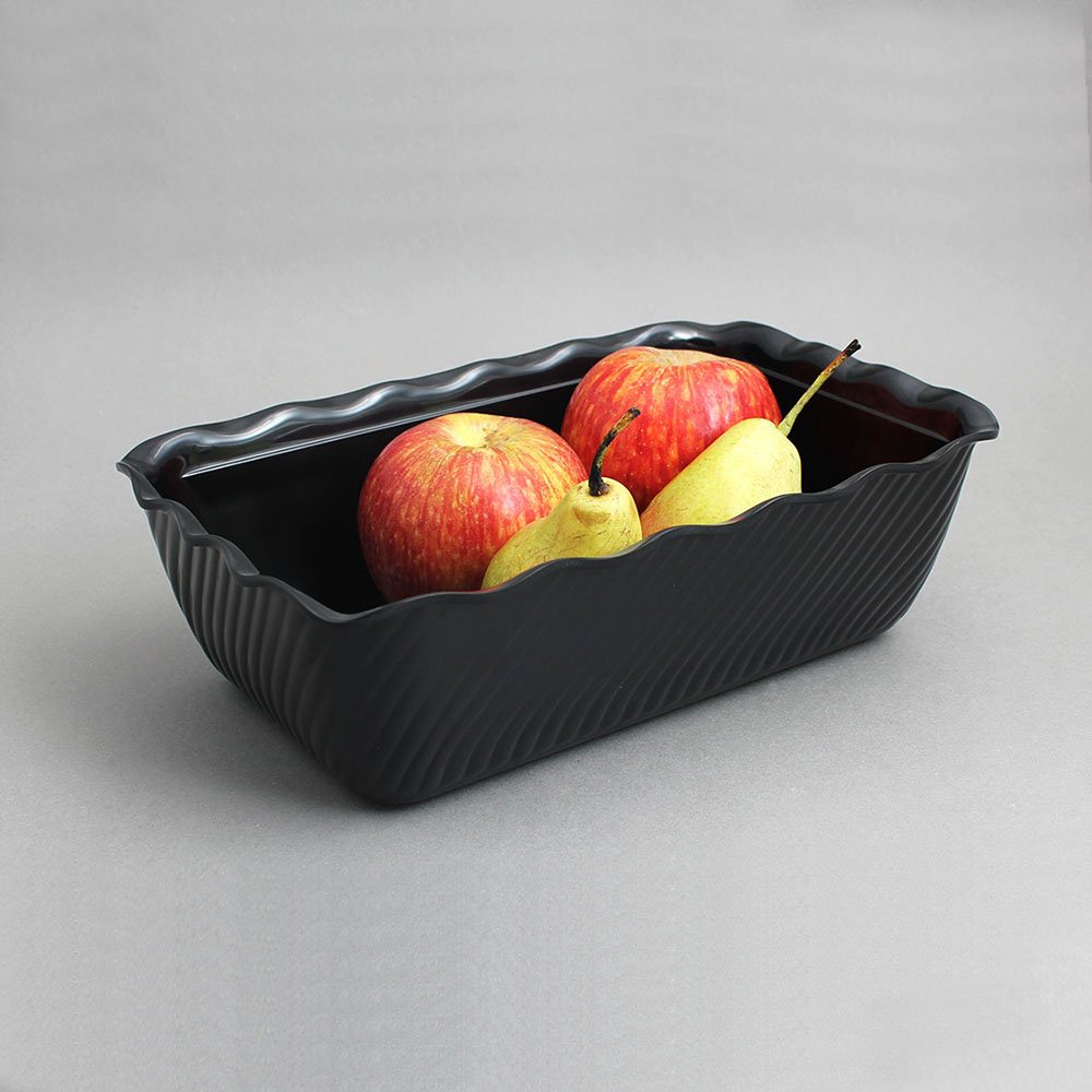 תבנית מעוטרת 26X17X8 מלמין שחור