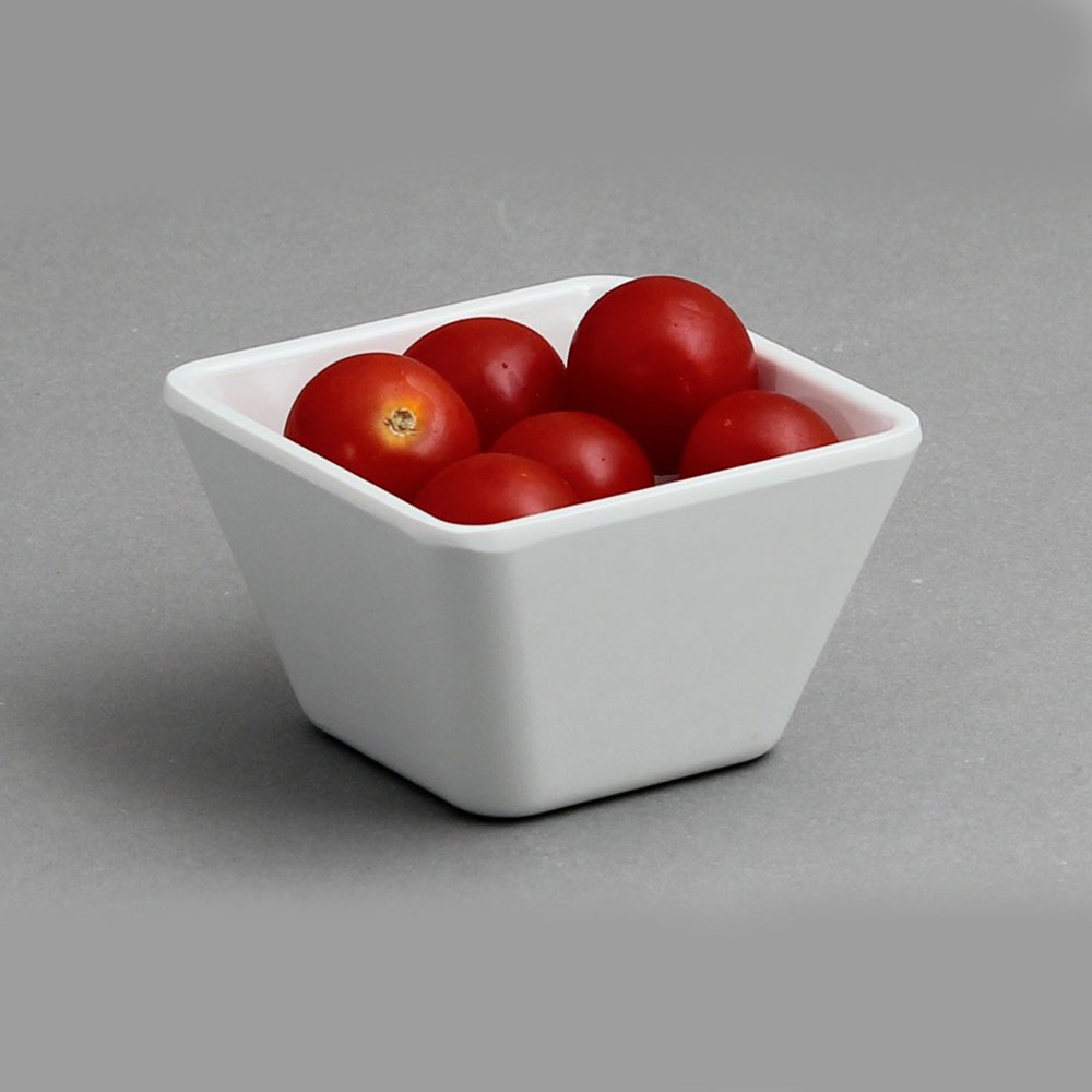 קערה ריבועית קונית 9 ס”מ מלמין לבן