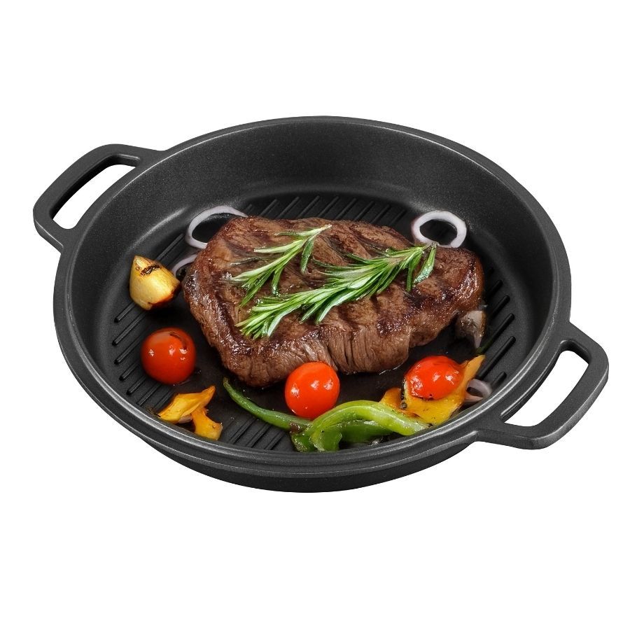 COMBO CHEF – גם סיר 28 ,6.7 ליטר וגם פלטת גריל 28 ס"מ עגולה BLACK MARBLE מבית Food appeal