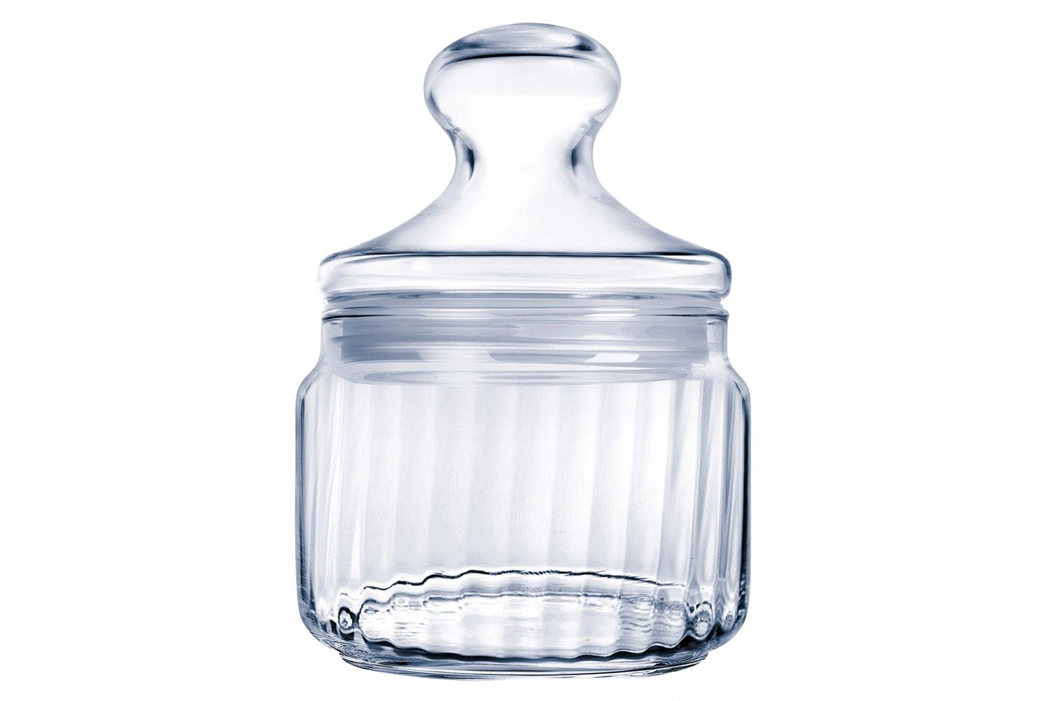 צנצנת + מכסה 0.5 ליטר פסים