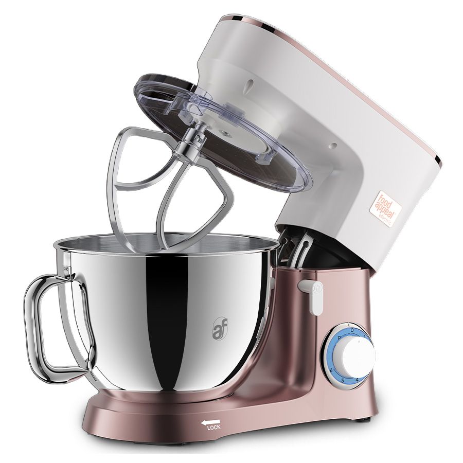 מיקסר מקצועי 8 ליטר לבן/רוז גולד 1100W | MIX PRO מבית Food appeal