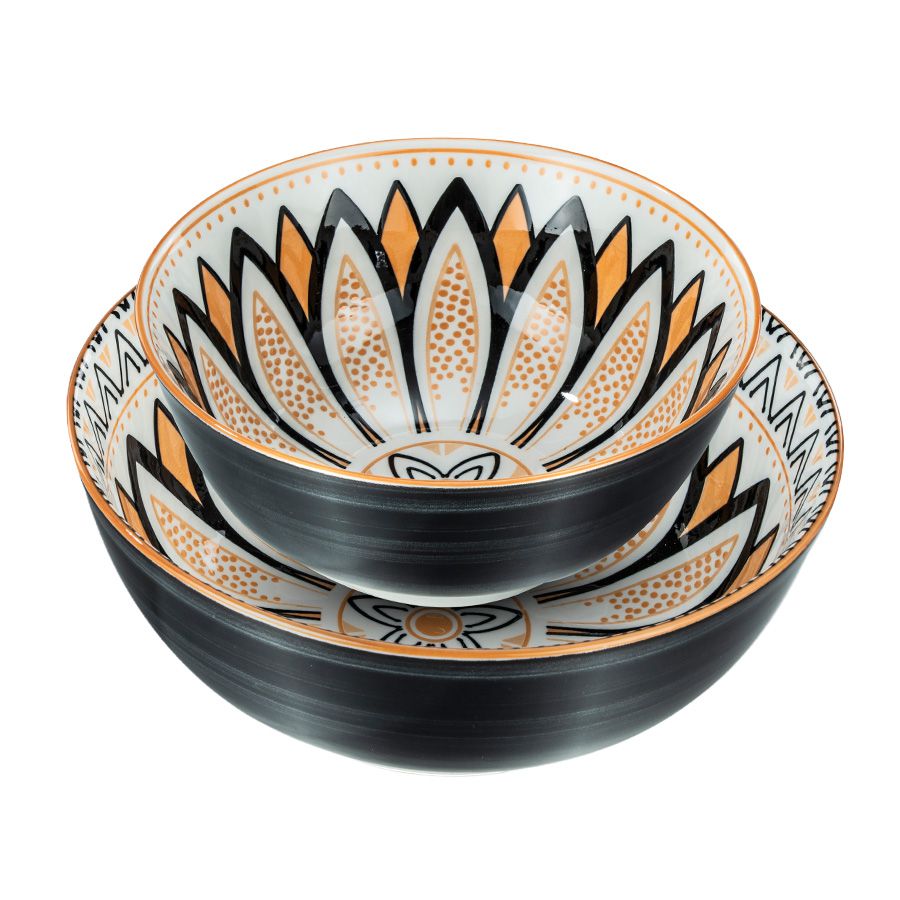 סט 2 קערות TANGIRA פורצלן 24+20 ס"מ כתום מבית Food appeal