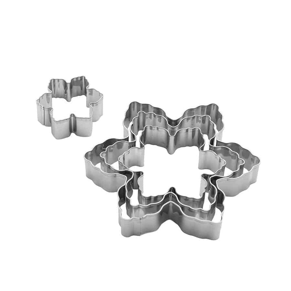 סט 4 חותכני עוגיות פתיתי שלג CutterPeeler