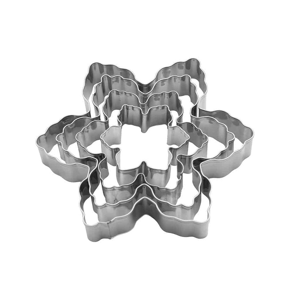 סט 4 חותכני עוגיות פתיתי שלג CutterPeeler