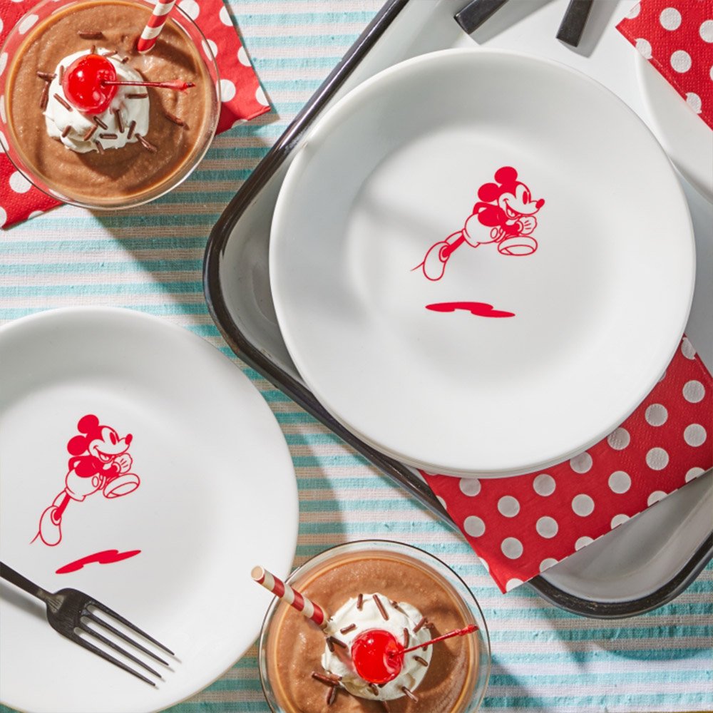 מארז 8 צלחות עוגה 17 ס"מ דגם Mickey מבית קורנינג corelle