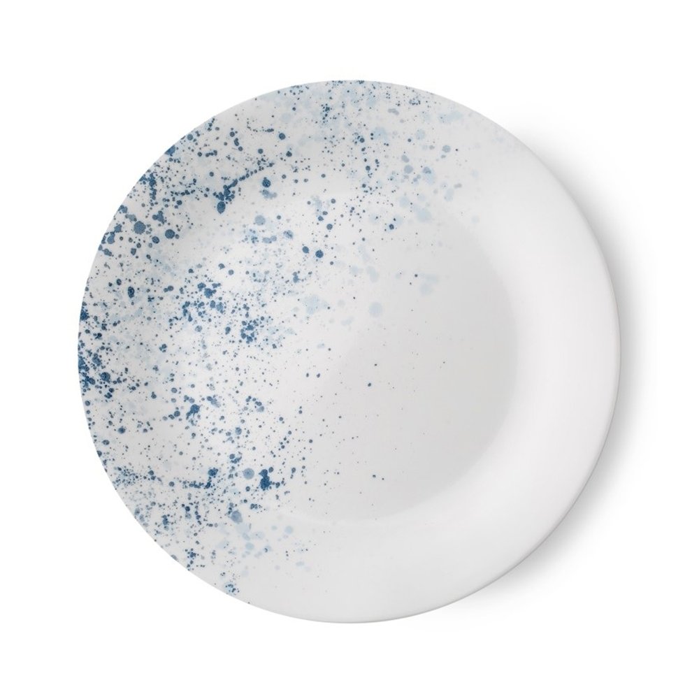 סט צלחות 18 חלקים ,Indigo Speckle מבית CORLEE קורנינג