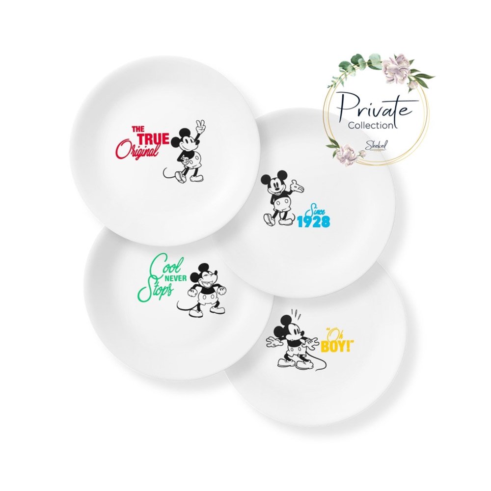 מארז 8 צלחות מנה ראשונה 21.5 ס"מ דגם Mickey מבית קורנינג corelle