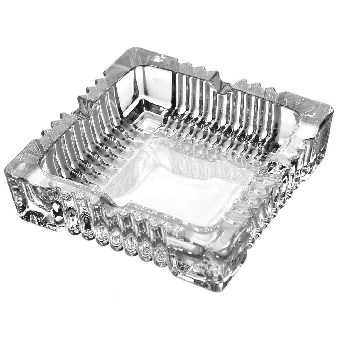 מאפרה זכוכית מרובעת יוקרתית 14 ס"מ - L Blinkmax