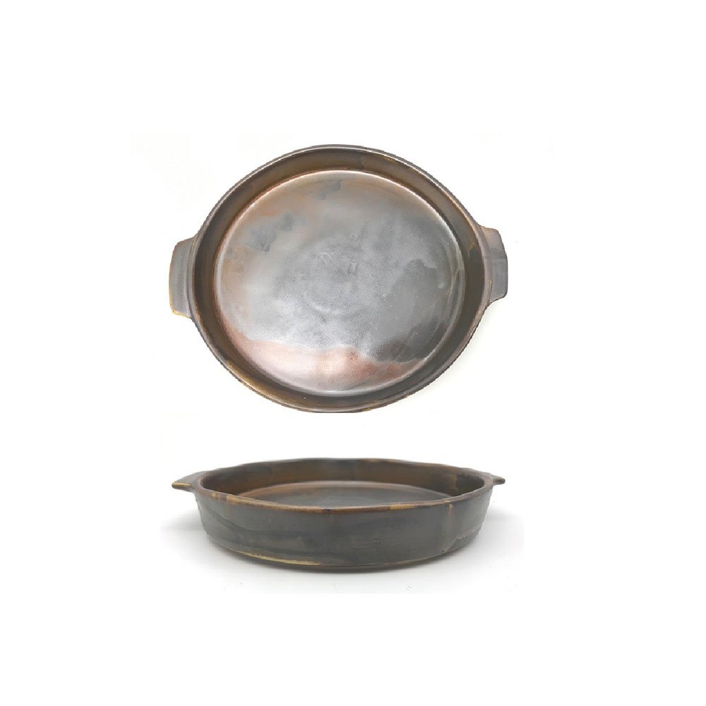 תבנית עגולה 30 ס"מ - דגם חימר שחור