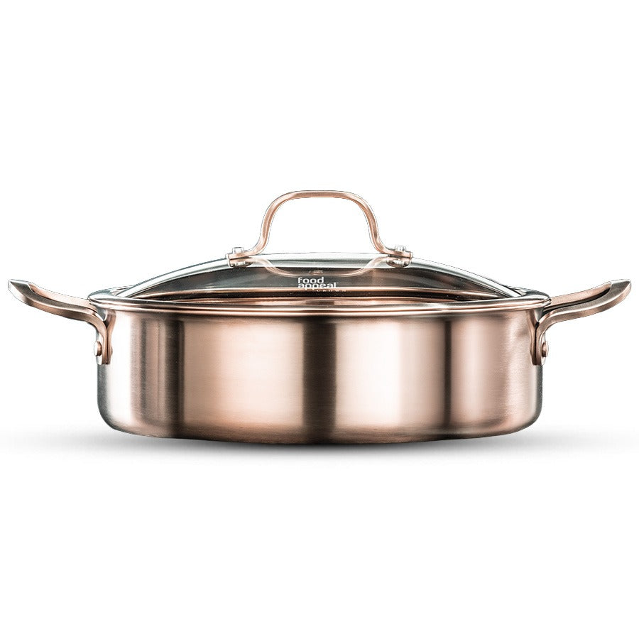 סוטאז' נירוסטה בגימור רוז גולד 36 ס"מ CROWN