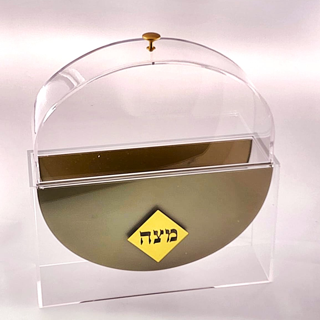 מעמד אקרילי למצה שמורה - שיש שמפניה זהב