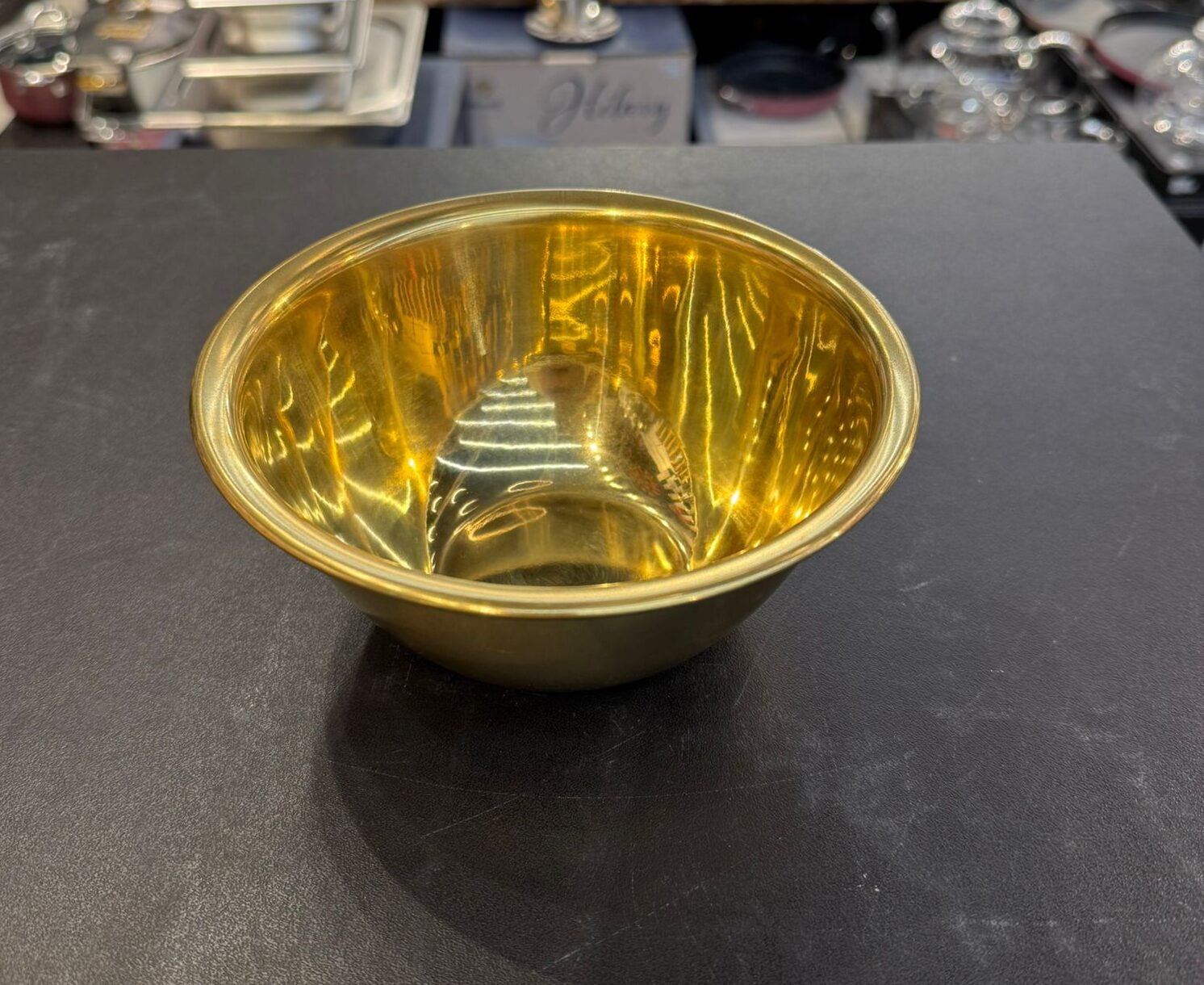 קערת ערבול נירוסטה זהב 14 ס״מ