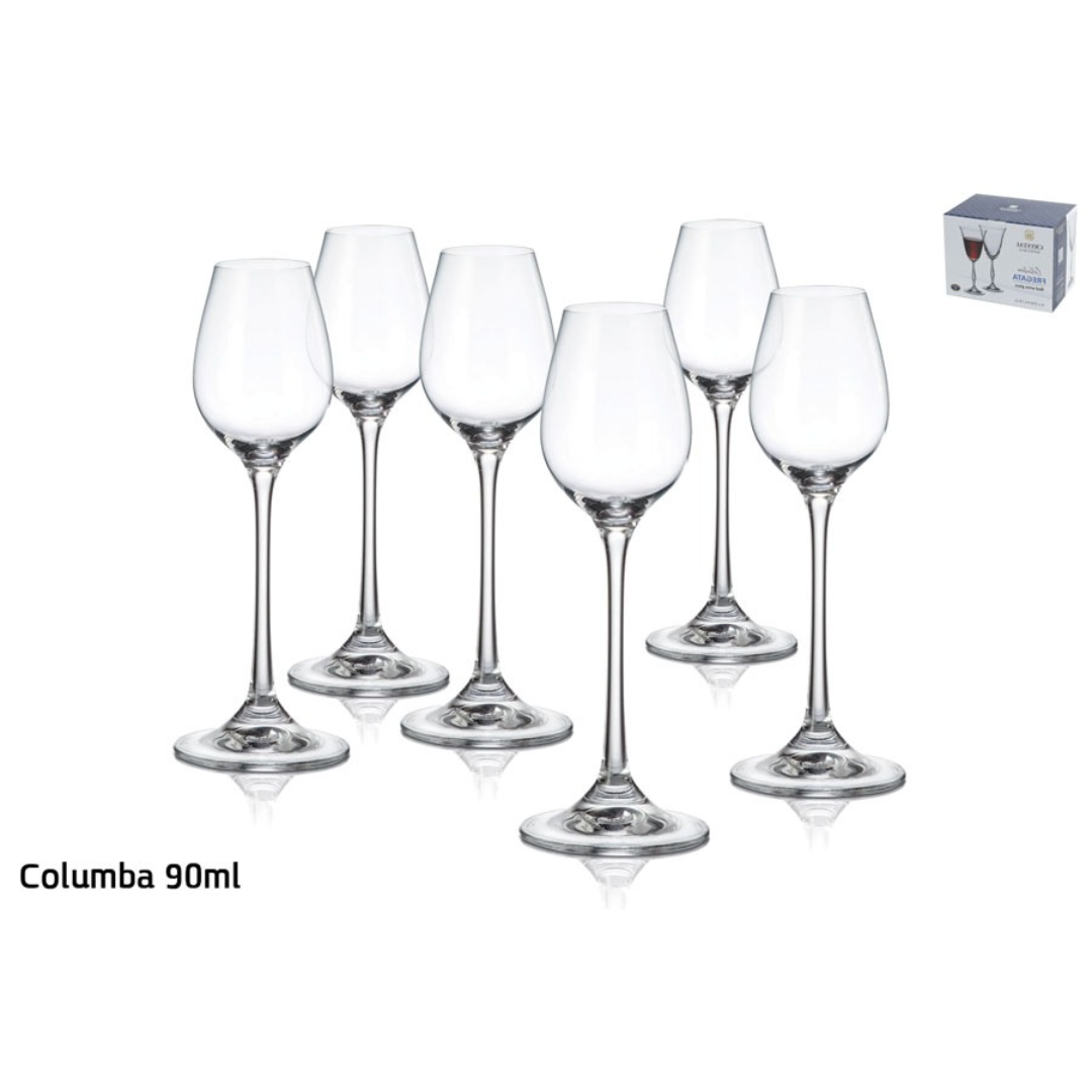סט 6 גביע ליקר - 90 מ"ל Columba קריסטל בוהמיה