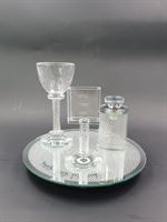 סט הבדלה – קריסטל סליל כסף + מגש