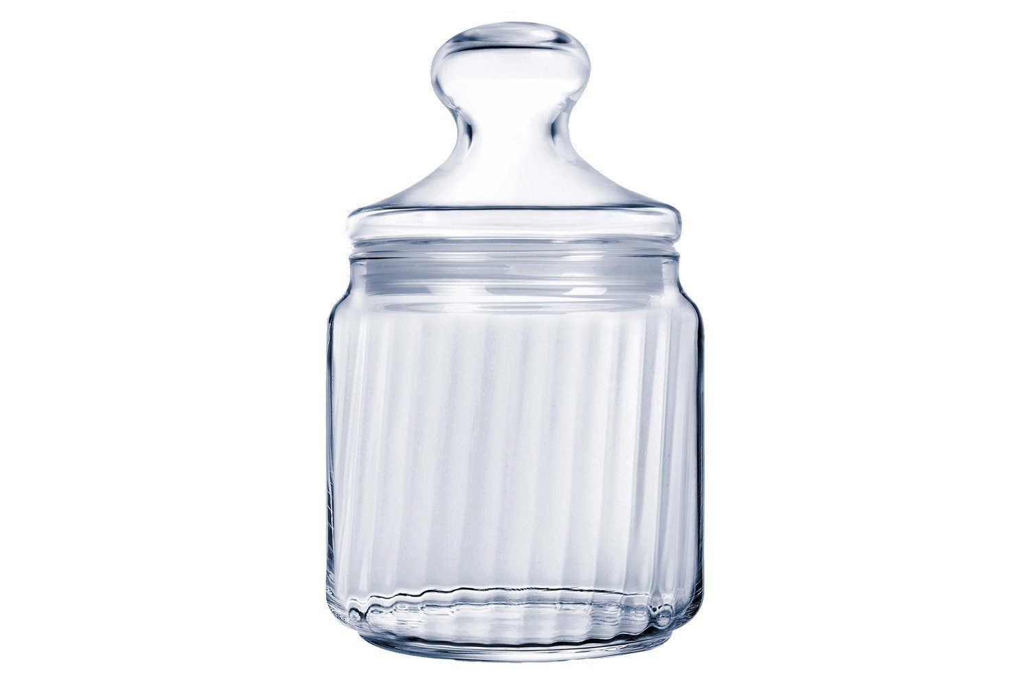 צנצנת + מכסה 0.75 ליטר פסים