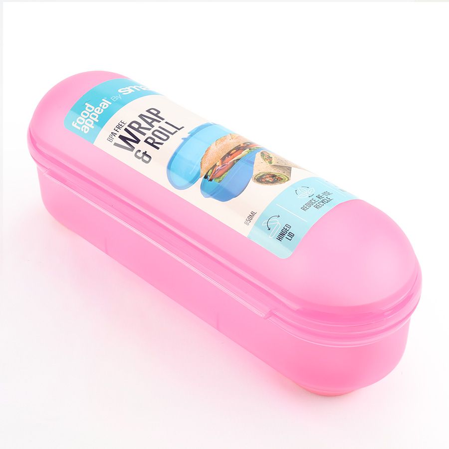 אחסונית לחמנייה/טורטייה 850 מ"ל ורוד Smash by Food Appeal