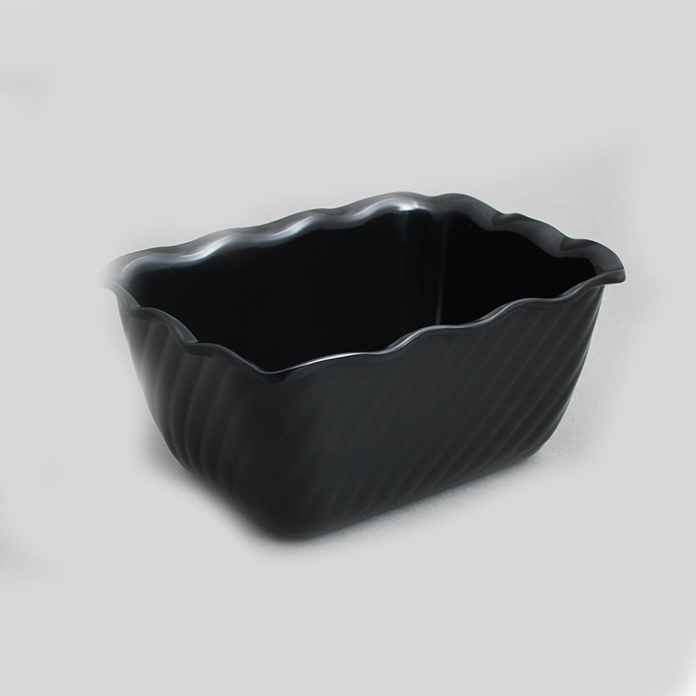 תבנית מעוטרת 17X13X8 מלמין שחור