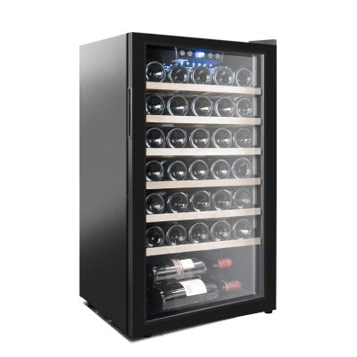 מקרר יין עד 33 בק, Galaxy פרמיום מדחס, מדפי עץ נשלפים, תצוגה דיגיטלית.