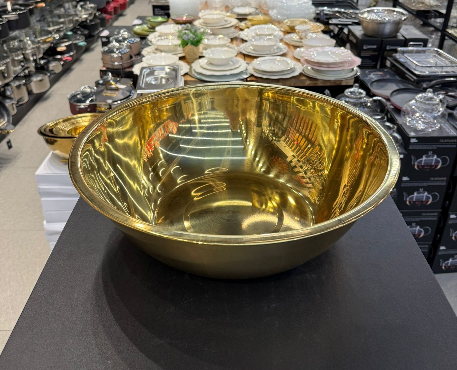 קערת ערבול נירוסטה זהב 40 ס״מ