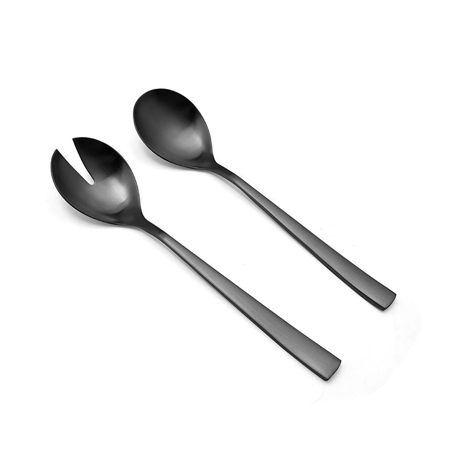 מארז הגשה לסלט - זוג כפות הגשה SAPHIR BLACK מאט