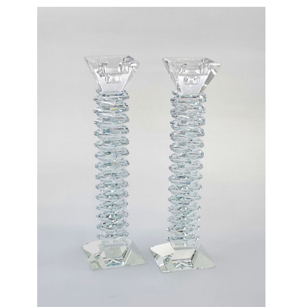 זוג פמוט קריסטל – פרמידה 28 ס”מ 13319l