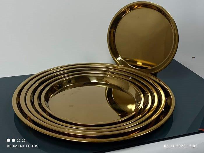 מגש נירוסטה זהב 55 ס"מ