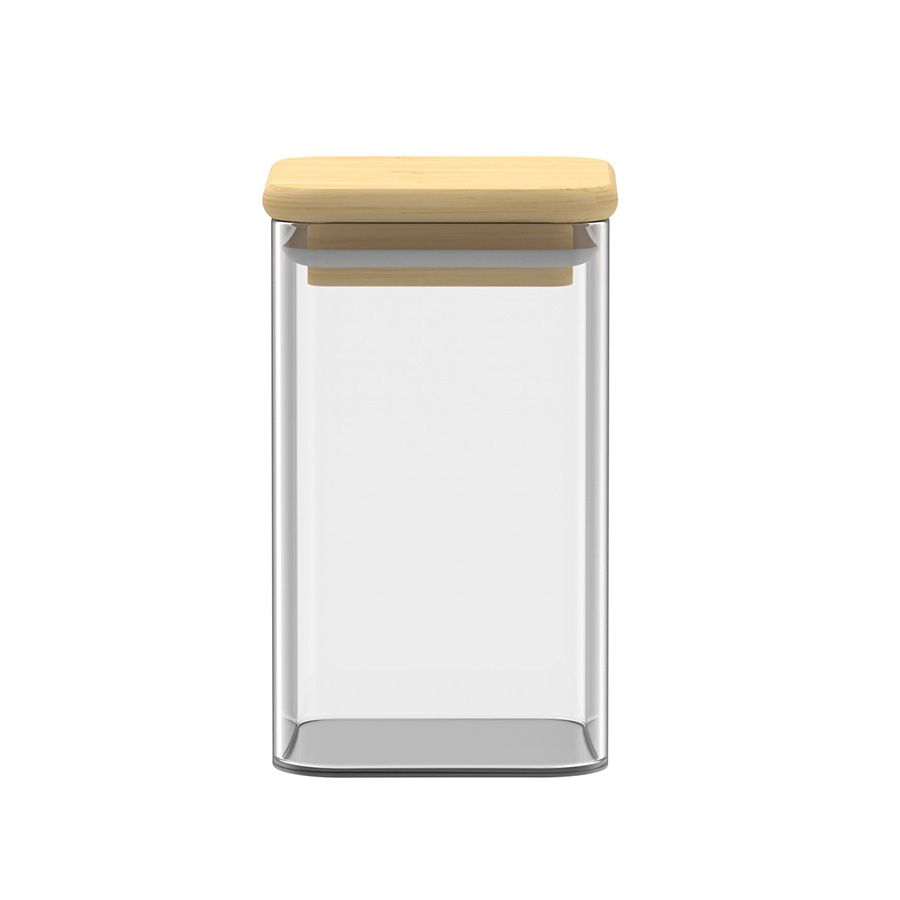 מארז 12 אחסוניות זכוכית מרובעות לתבלינים 300 מ"ל + מדבקות מבית Food appeal