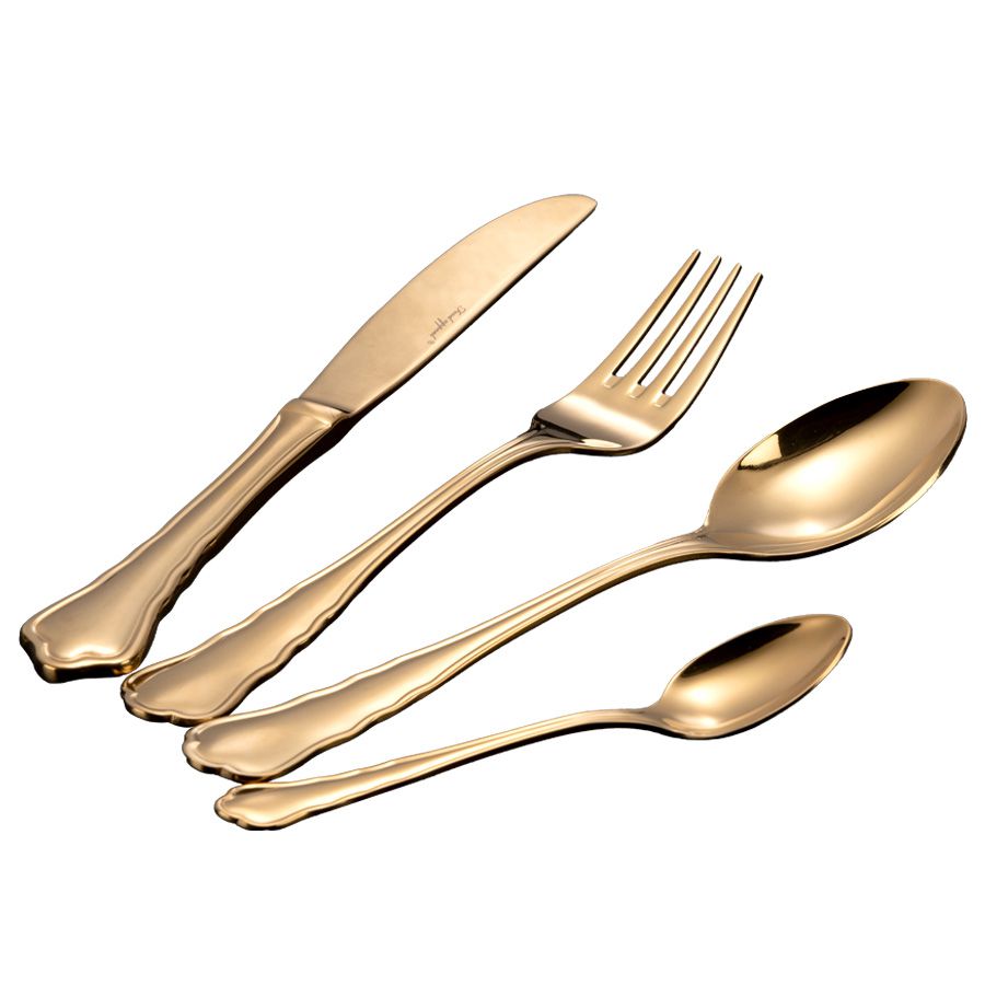 סט סכו"ם מהודר 24 חלקים GOLD DIAMOND זהב