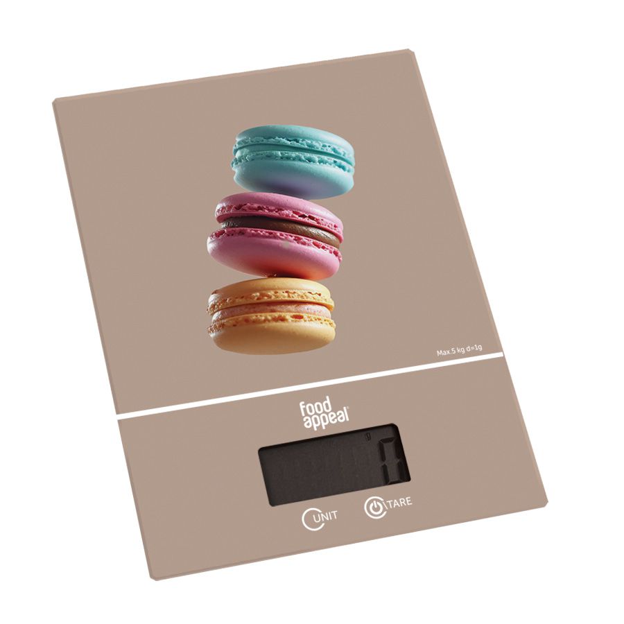 משקל מטבח דיגיטלי 5 ק"ג מקרון מוקה