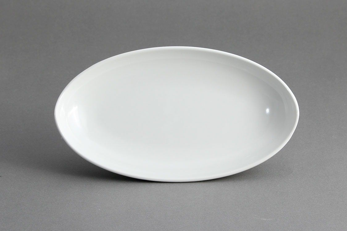 רביירה אובלית 21.5 ס"מ מלמין לבן