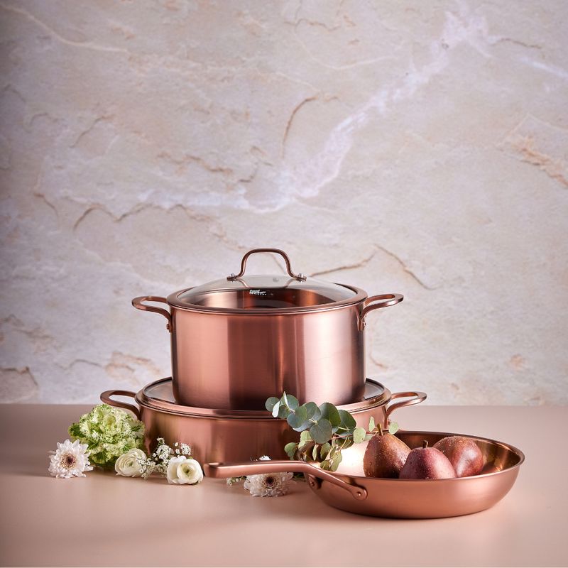 סוטאז' נירוסטה בגימור רוז גולד 40 ס"מ CROWN