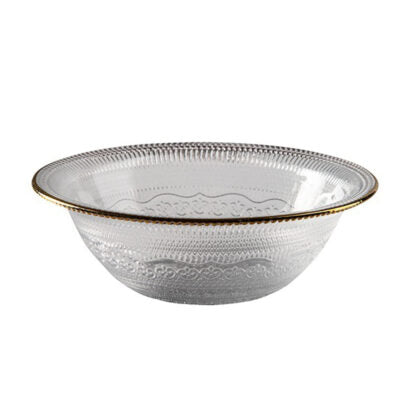 בול זכוכית לסלט מרק זכוכית 16 ס"מ - דגם פלייר זהב