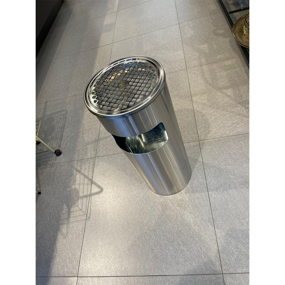 מאפרה צינור עומד נירוסטה 60*24 ס״מ + פח פנימי