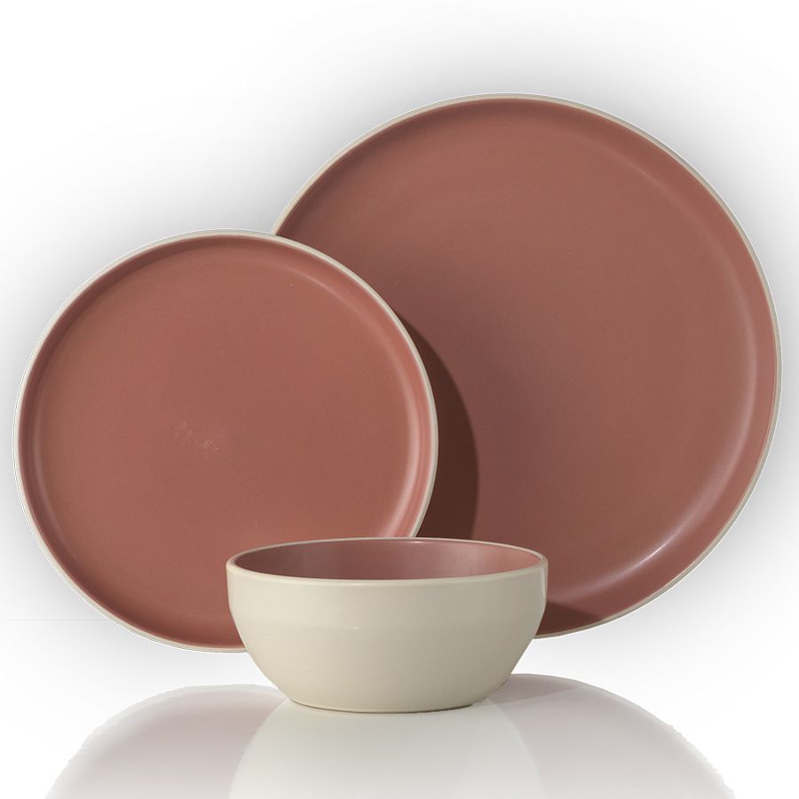 סט צלחות 18 חלקים קרמיקה TWIST קורל