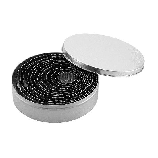 סט 12 מקדים חותכנים משוננים נירוסטה