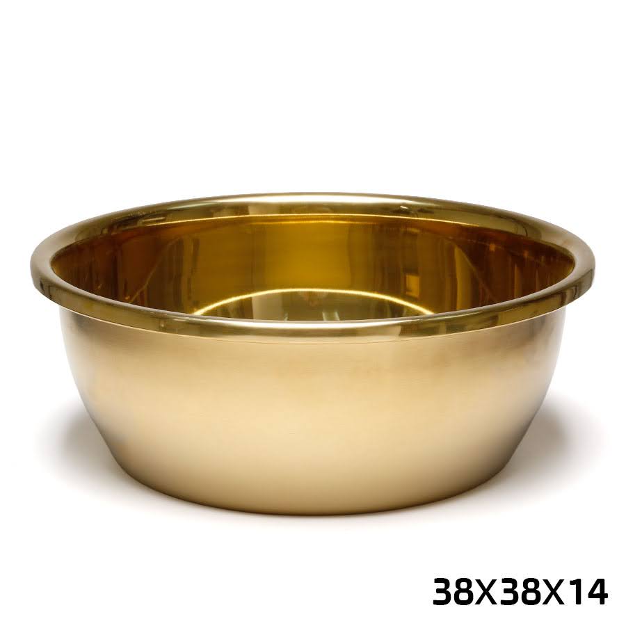 קערת ערבול נירוסטה זהב 38X38X14 ס"מ