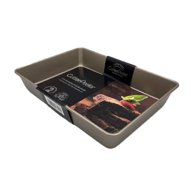 תבנית אפייה זהב מלבנית CutterPeeler 34X24X6 ס"מ