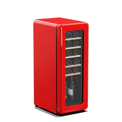 מקרר יין 21 בק', GALAXY RED SPECIAL EDITION , מדחס , מדפי עץ נשלפים , תצוגה דיגיטלית.