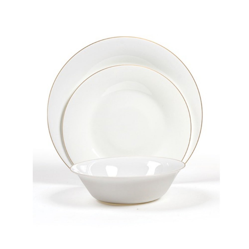 סט צלחות זכוכית אופל אנטי צ’יפ 18 חלקים GOLD MOON