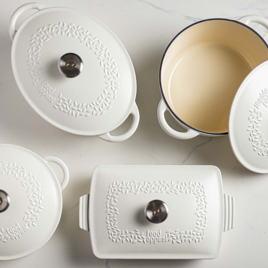 סיר יציקת ברזל 6.3 ליטר HERITAGE קרם