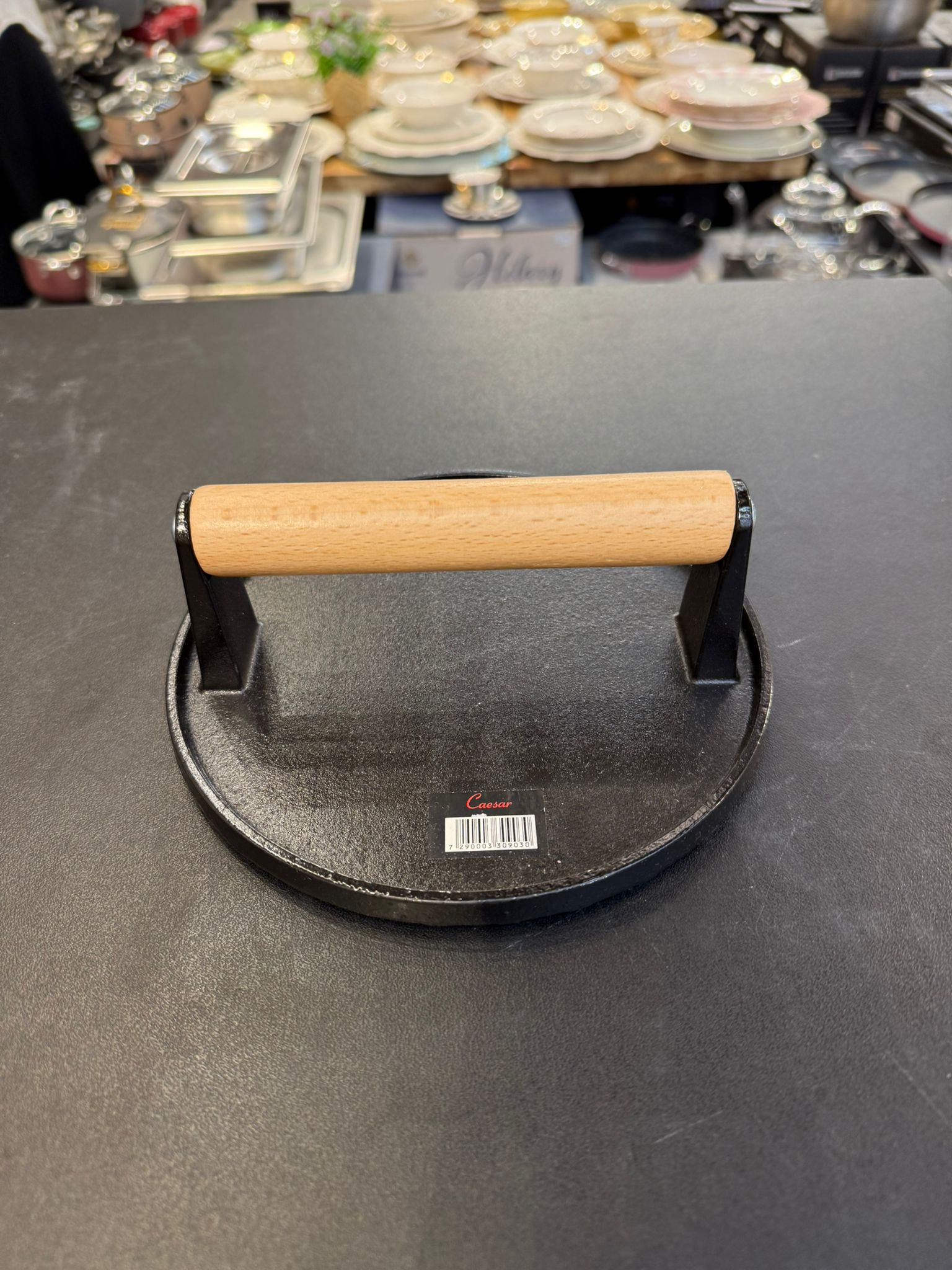 משקולת יציקה מקצועי - עגול להמבורגר 17.5 ס״מ