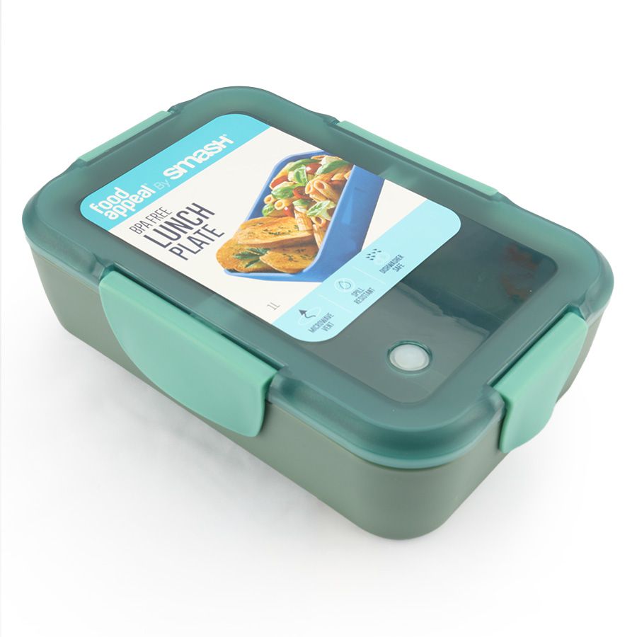 אחסונית ארוחה מלבנית 1 ל' מנטה Smash by Food Appeal / Adult / Microwave