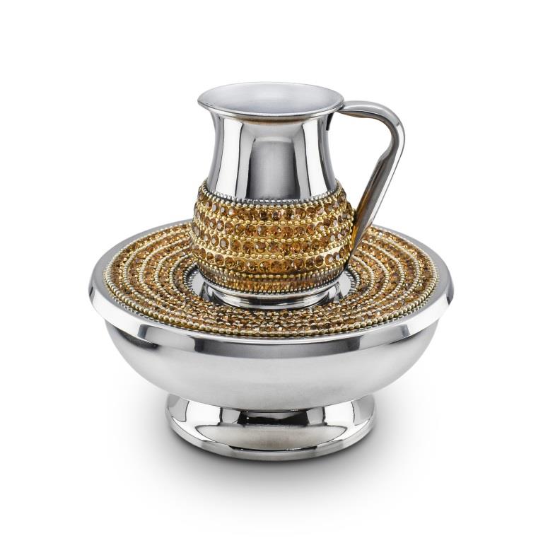 מים אחרונים - אלומיניום ציפוי ניקל רקוע אבני זהב מעוטר יהלומים דגם אוריאל